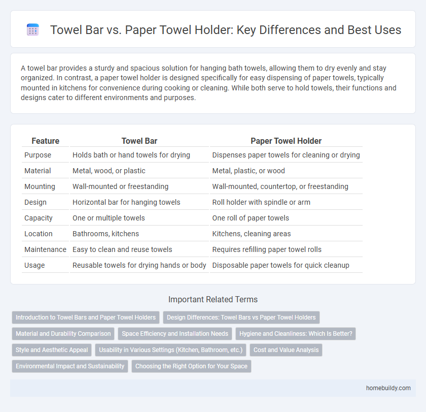 Towel Bar vs. Paper Towel Holder: Key Differences and Best Uses