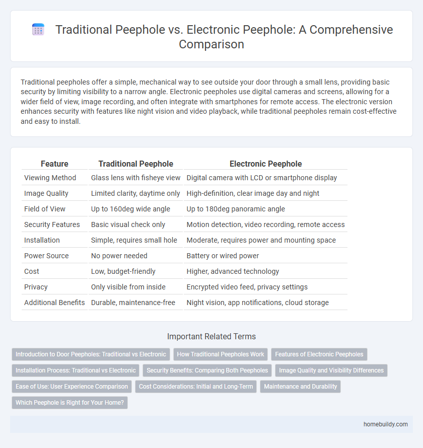 Traditional Peephole vs. Electronic Peephole: A Comprehensive Comparison