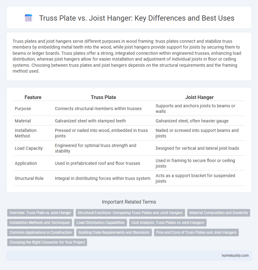 Truss Plate vs. Joist Hanger: Key Differences and Best Uses