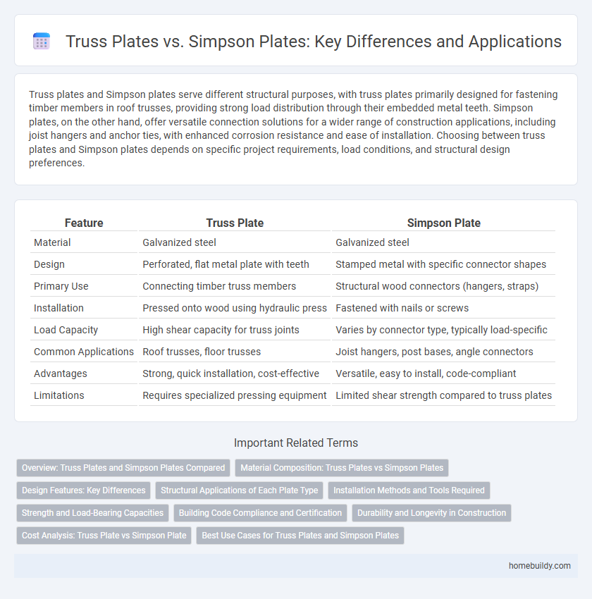 Truss Plates vs. Simpson Plates: Key Differences and Applications