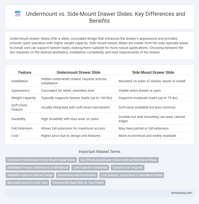 Undermount vs. Side-Mount Drawer Slides: Key Differences and Benefits