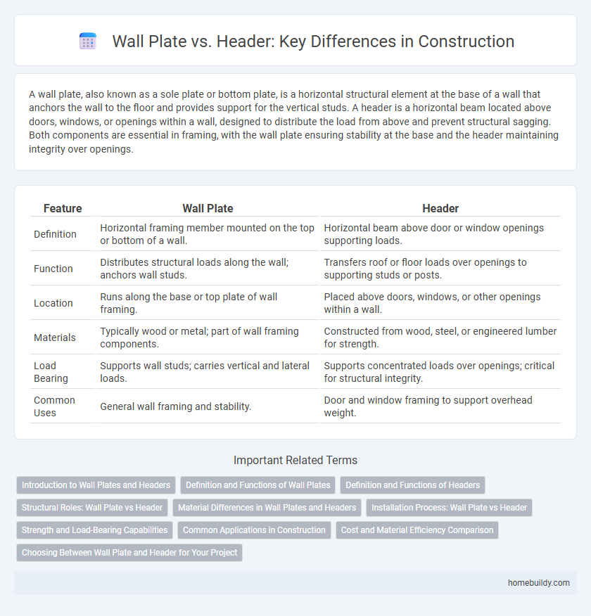 Wall Plate vs. Header: Key Differences in Construction