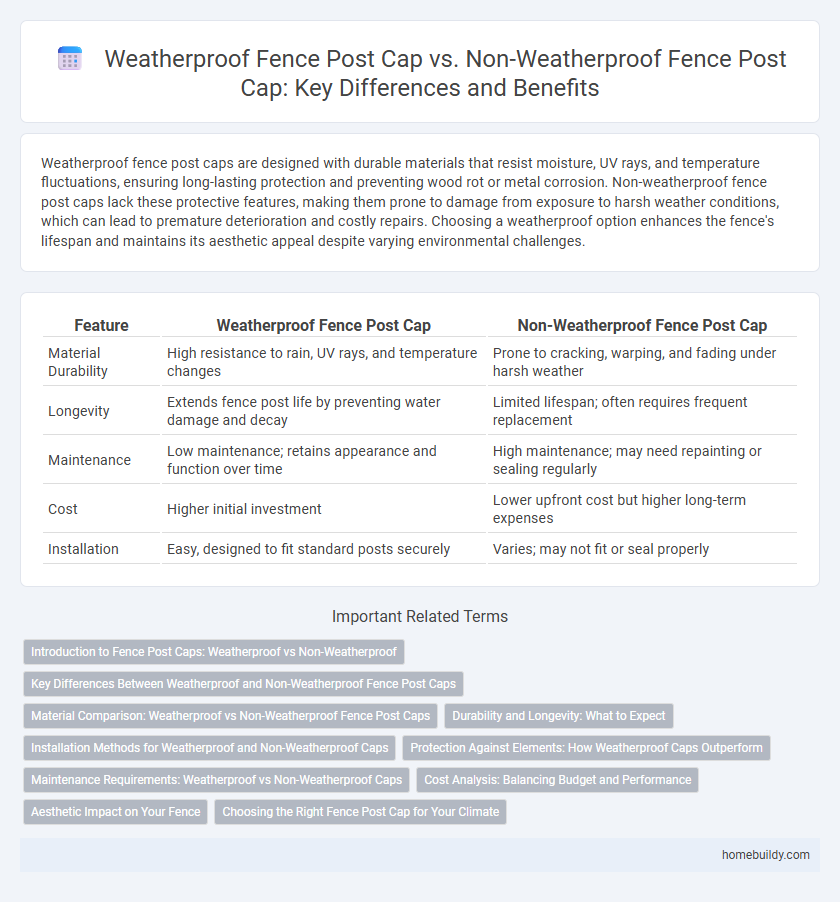 Weatherproof Fence Post Cap vs. Non-Weatherproof Fence Post Cap: Key Differences and Benefits