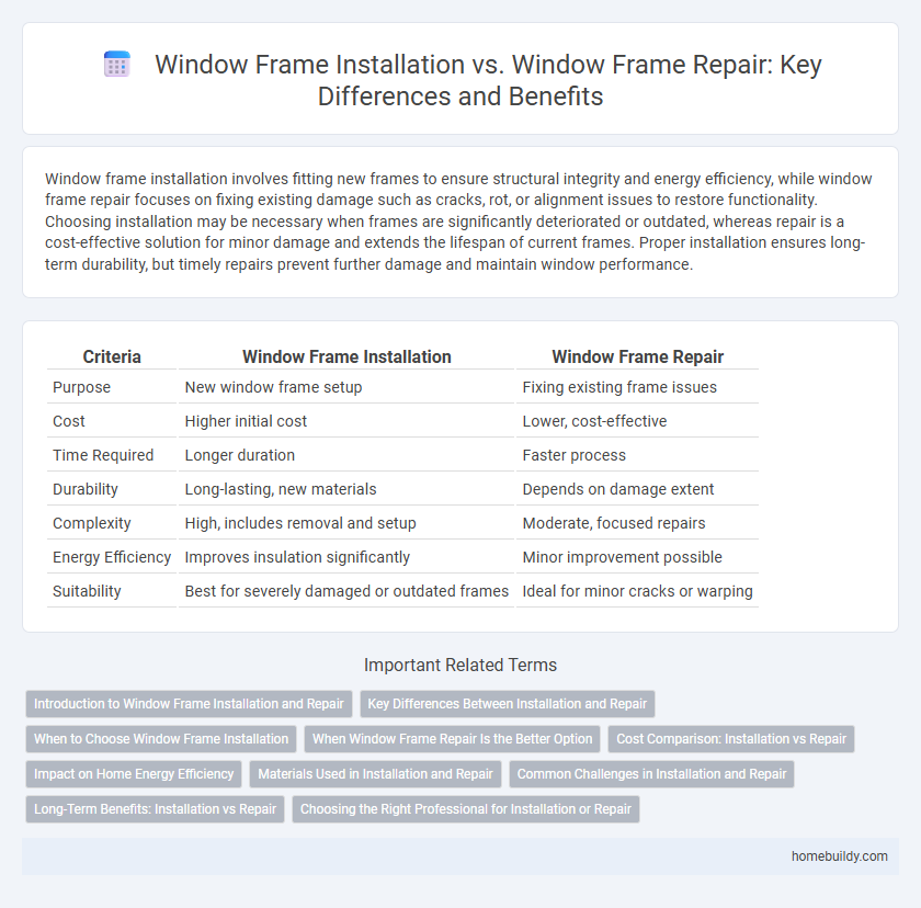 Window Frame Installation vs. Window Frame Repair: Key Differences and Benefits
