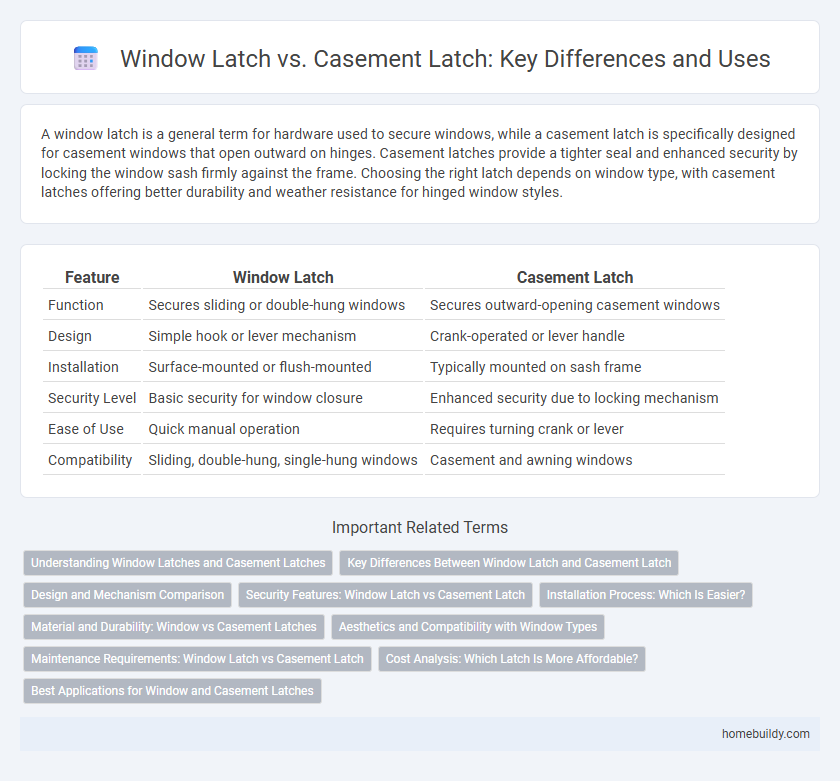 Window Latch vs. Casement Latch: Key Differences and Uses