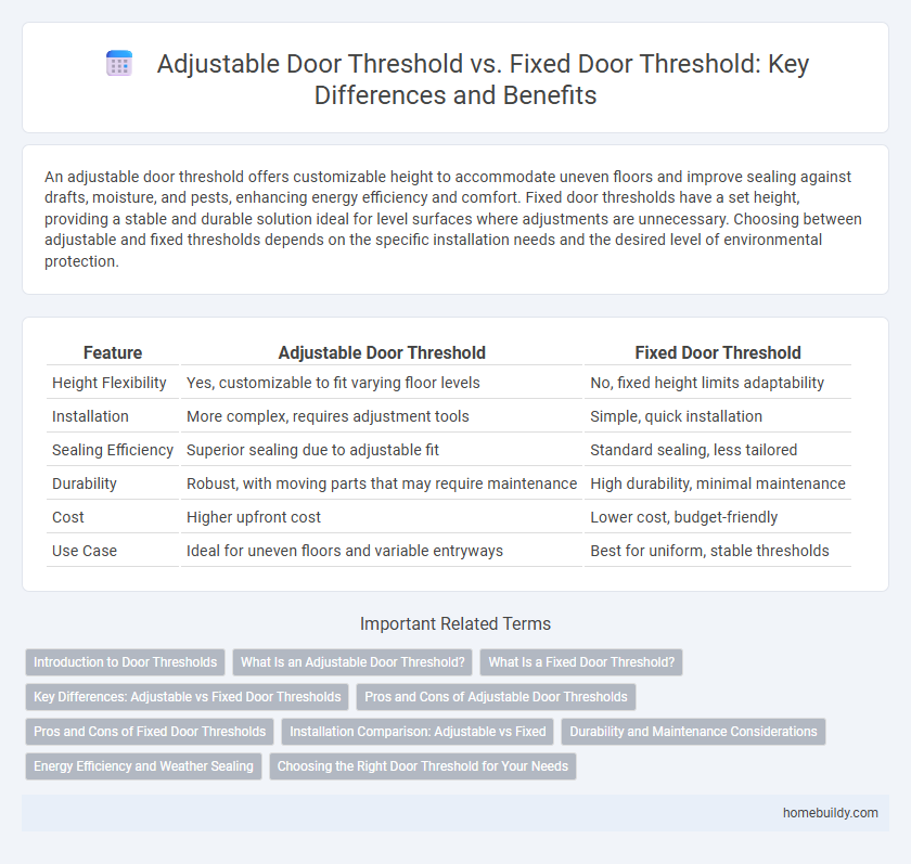 Adjustable Door Threshold vs. Fixed Door Threshold: Key Differences and Benefits