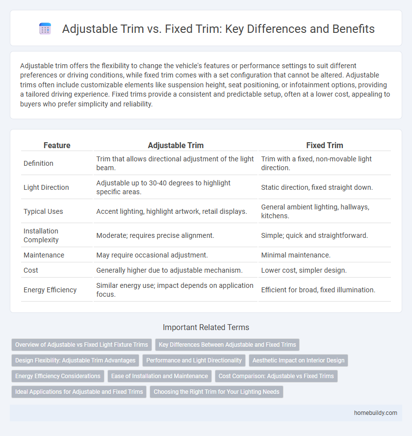 Adjustable Trim vs. Fixed Trim: Key Differences and Benefits