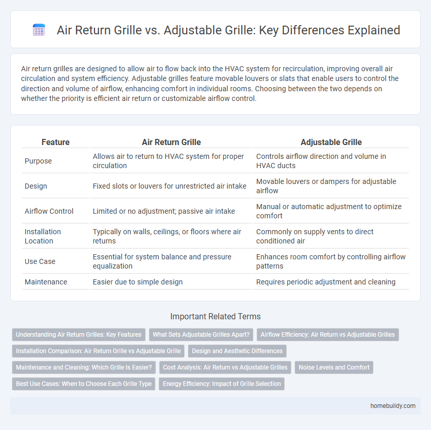 Air Return Grille vs. Adjustable Grille: Key Differences Explained