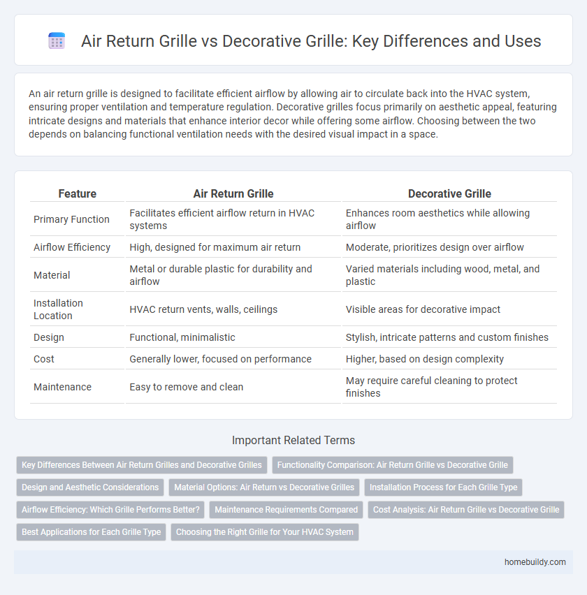 Air Return Grille vs Decorative Grille: Key Differences and Uses