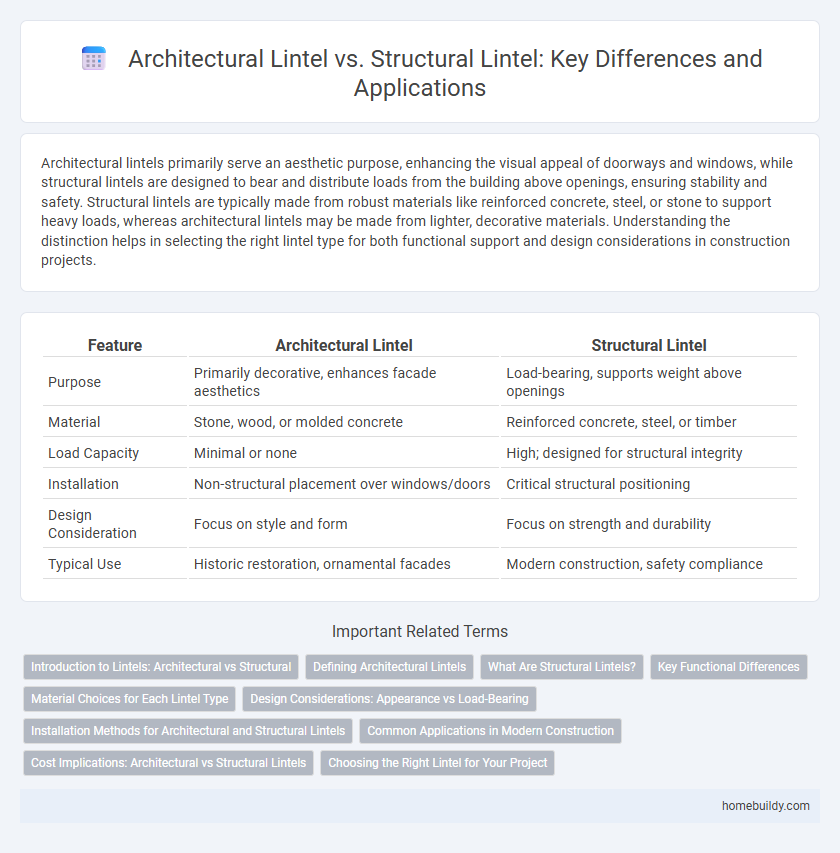 Architectural Lintel vs. Structural Lintel: Key Differences and Applications
