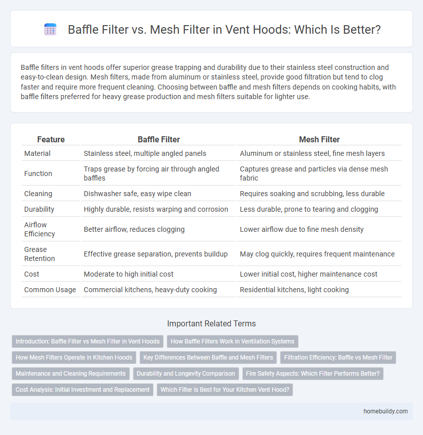 Baffle Filter vs. Mesh Filter in Vent Hoods: Which Is Better?
