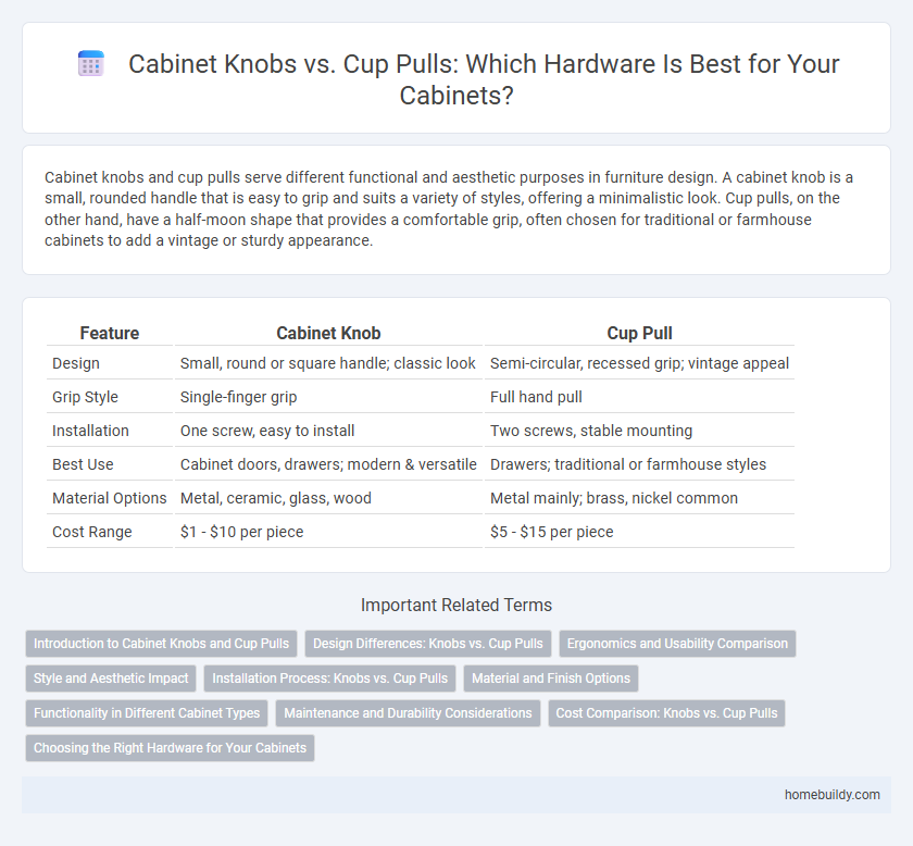 Cabinet Knobs vs. Cup Pulls: Which Hardware Is Best for Your Cabinets?