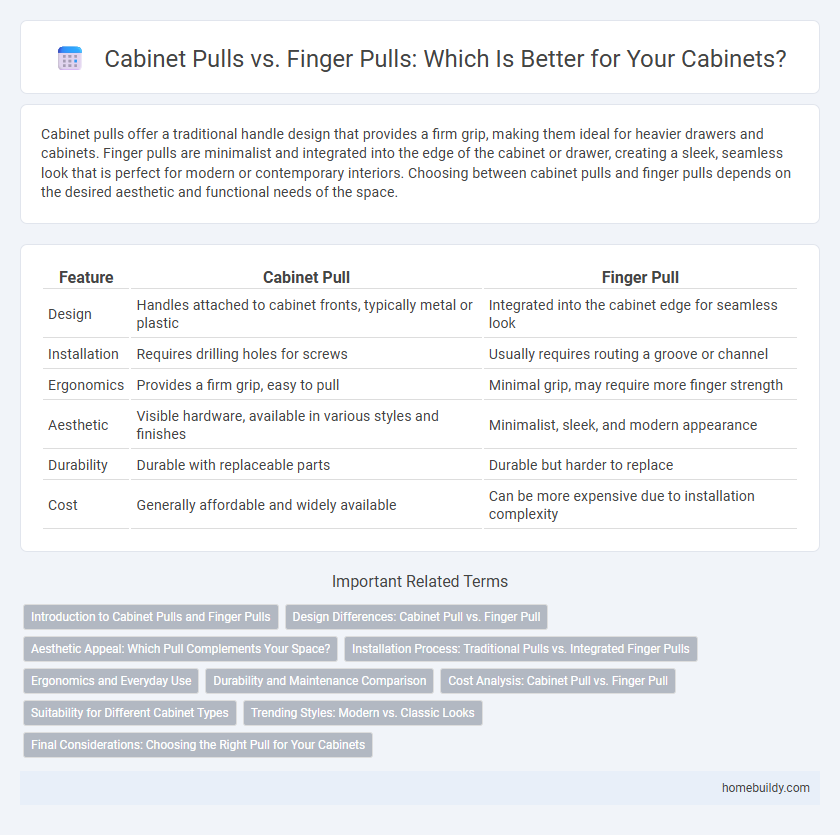 Cabinet Pulls vs. Finger Pulls: Which Is Better for Your Cabinets?