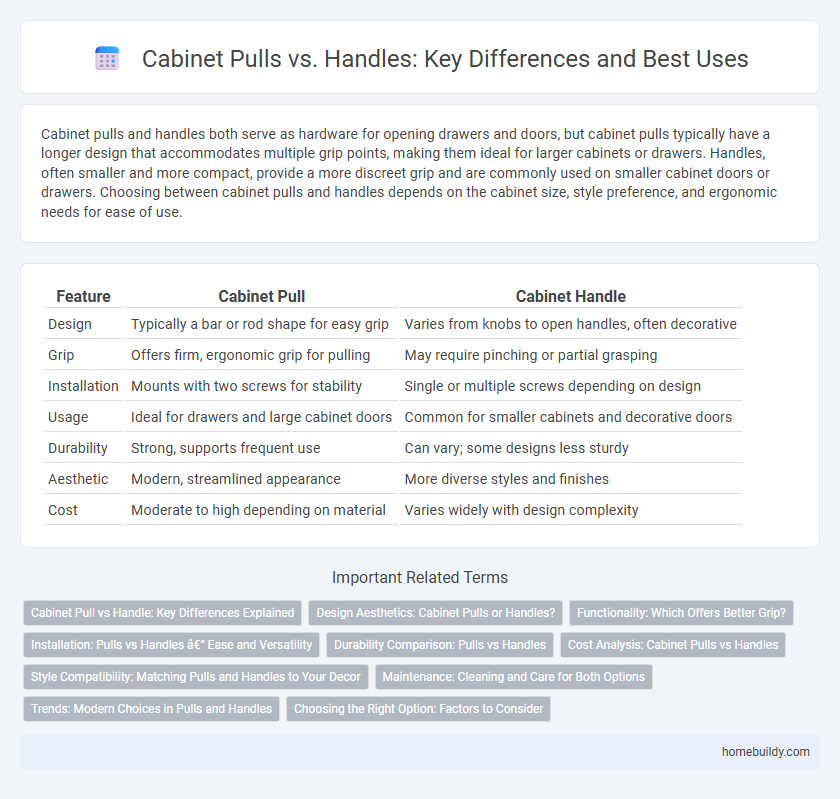 Cabinet Pulls vs. Handles: Key Differences and Best Uses