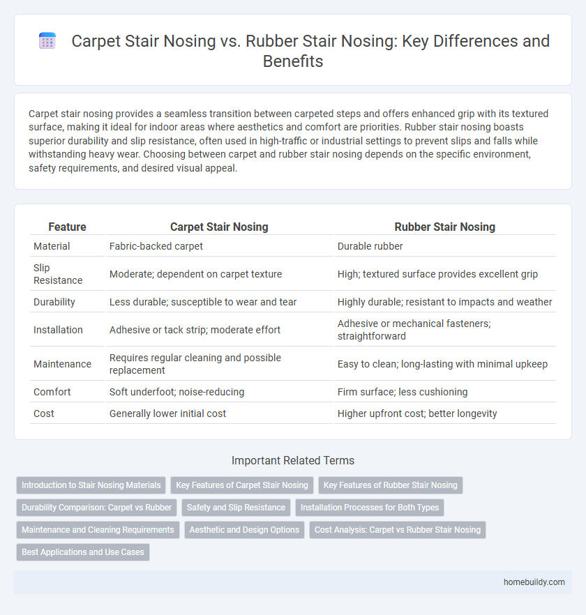 Carpet Stair Nosing vs. Rubber Stair Nosing: Key Differences and Benefits