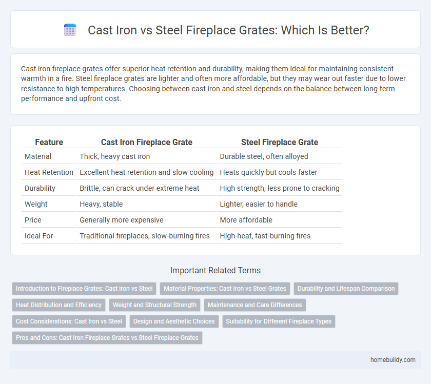 Cast Iron vs Steel Fireplace Grates: Which Is Better?
