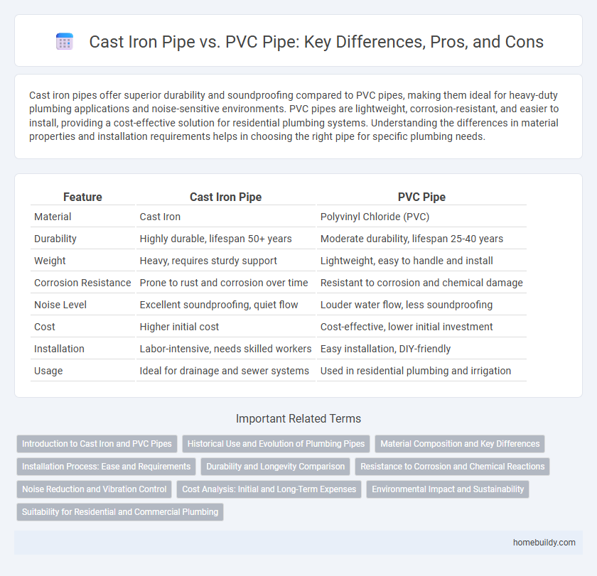 Cast Iron Pipe vs. PVC Pipe: Key Differences, Pros, and Cons