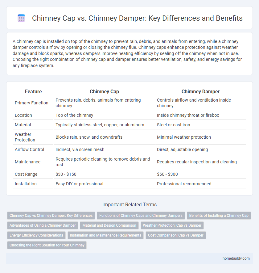 Chimney Cap vs. Chimney Damper: Key Differences and Benefits
