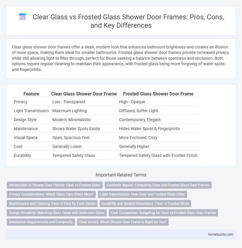 Clear Glass vs Frosted Glass Shower Door Frames: Pros, Cons, and Key Differences