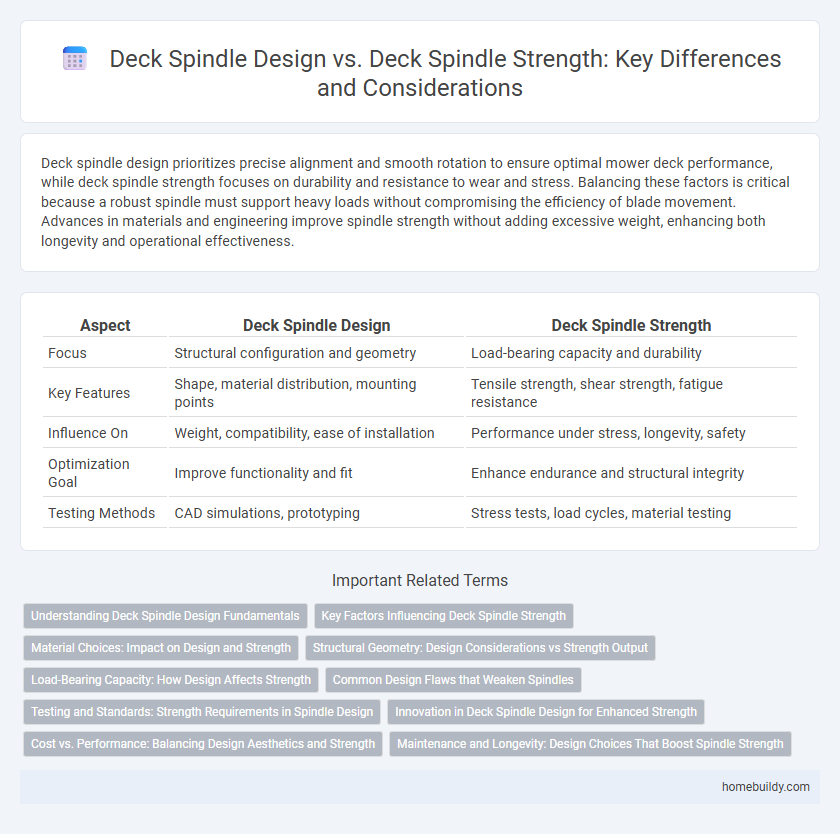 Deck Spindle Design vs. Deck Spindle Strength: Key Differences and Considerations