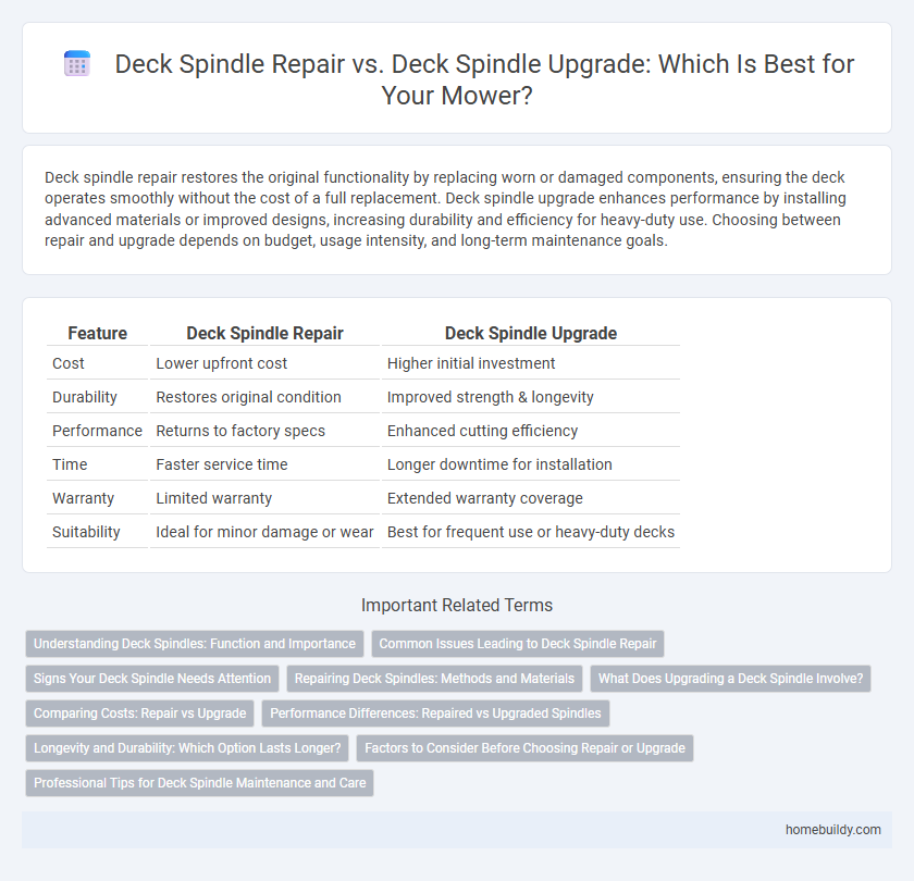 Deck Spindle Repair vs. Deck Spindle Upgrade: Which Is Best for Your Mower?