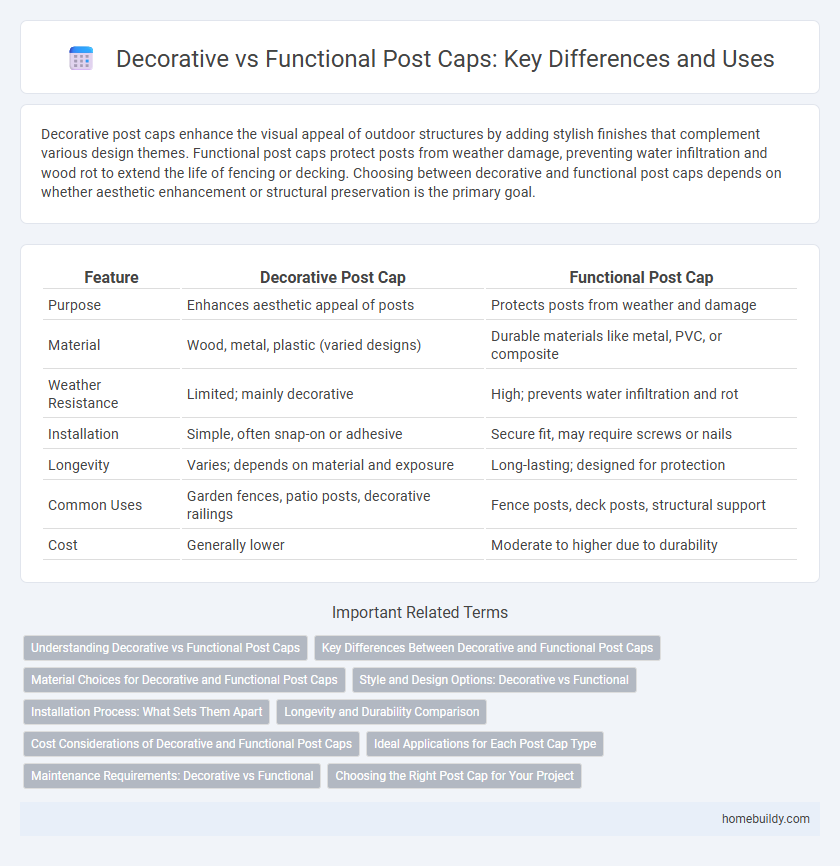 Decorative vs Functional Post Caps: Key Differences and Uses