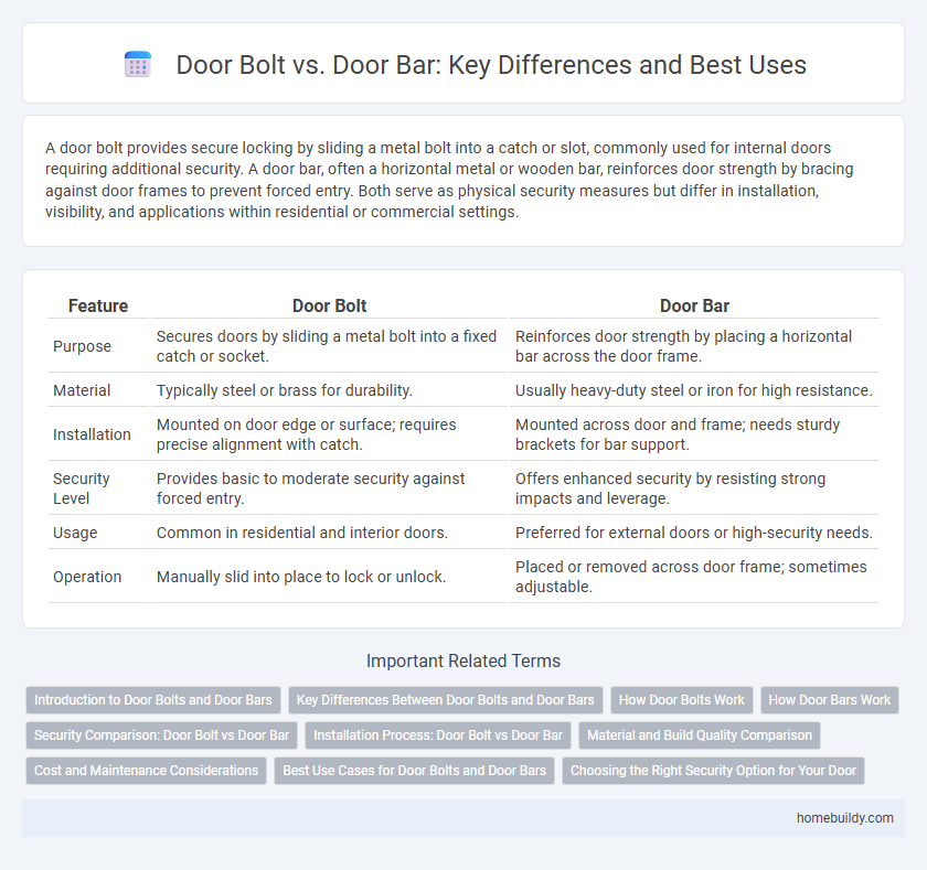 Door Bolt vs. Door Bar: Key Differences and Best Uses