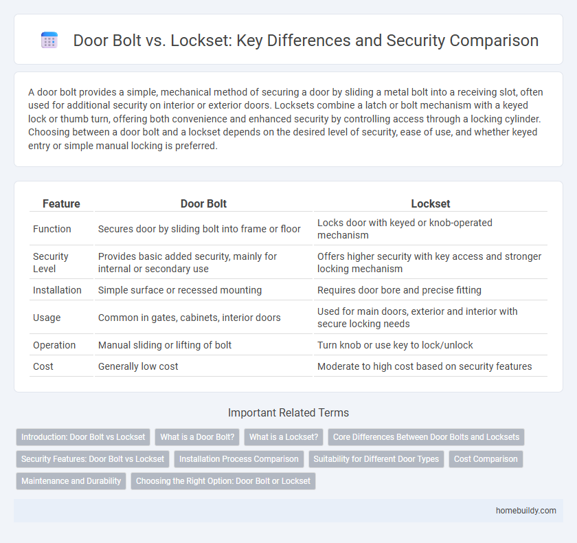 Door Bolt vs. Lockset: Key Differences and Security Comparison