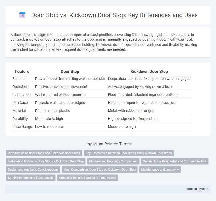 Door Stop vs. Kickdown Door Stop: Key Differences and Uses