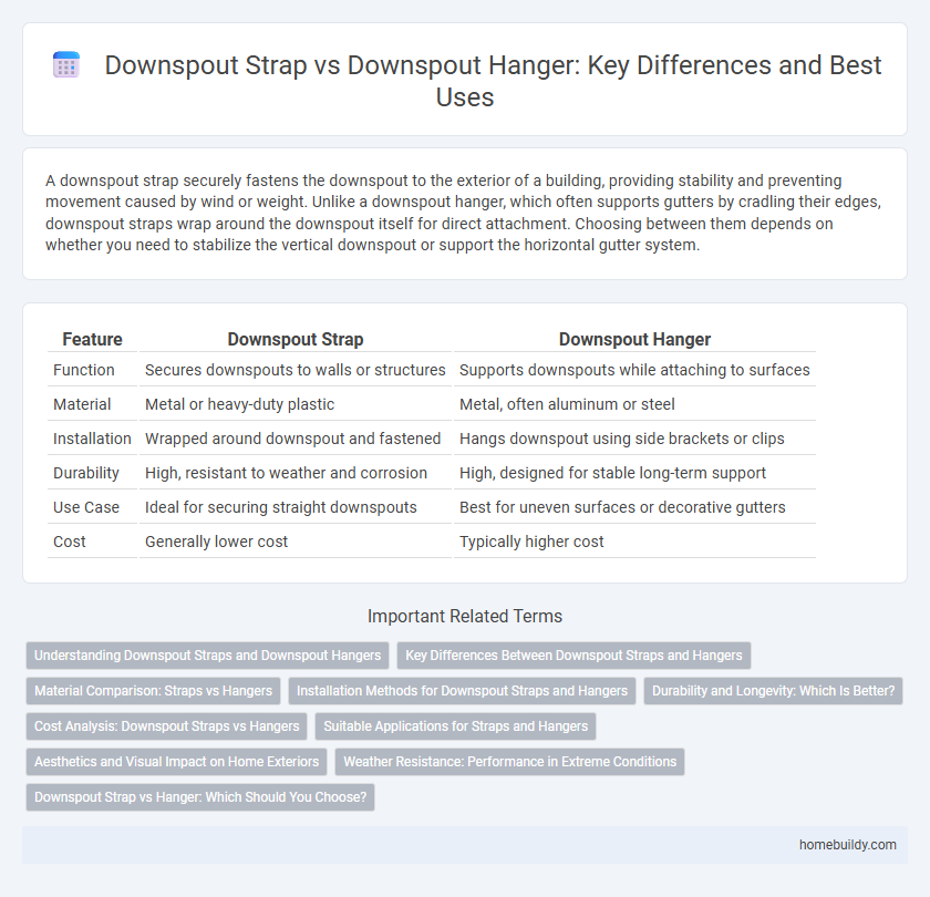 Downspout Strap vs Downspout Hanger: Key Differences and Best Uses
