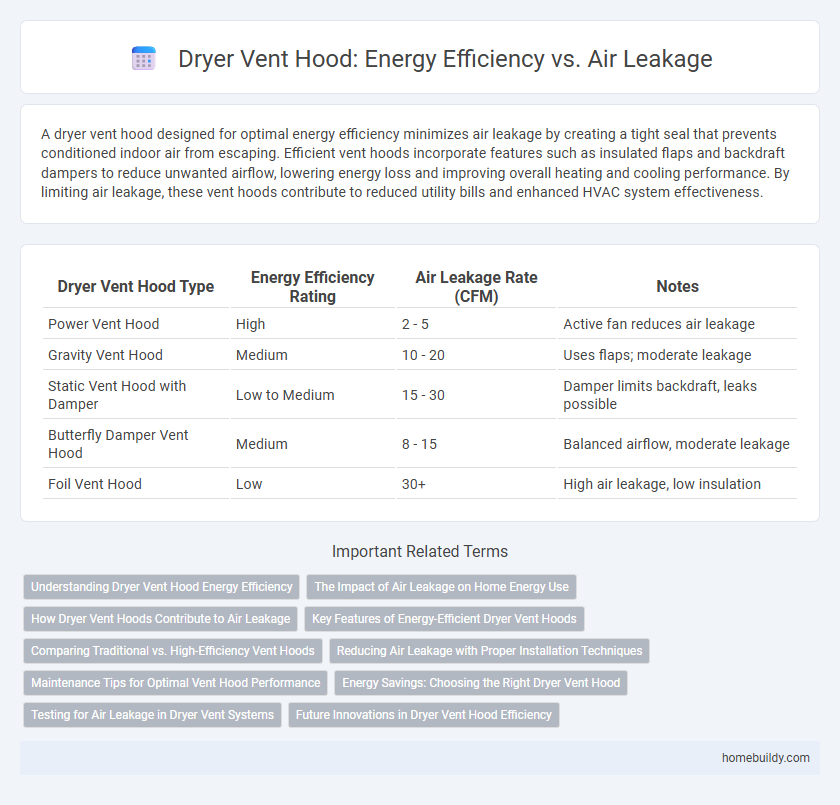 Dryer Vent Hood: Energy Efficiency vs. Air Leakage