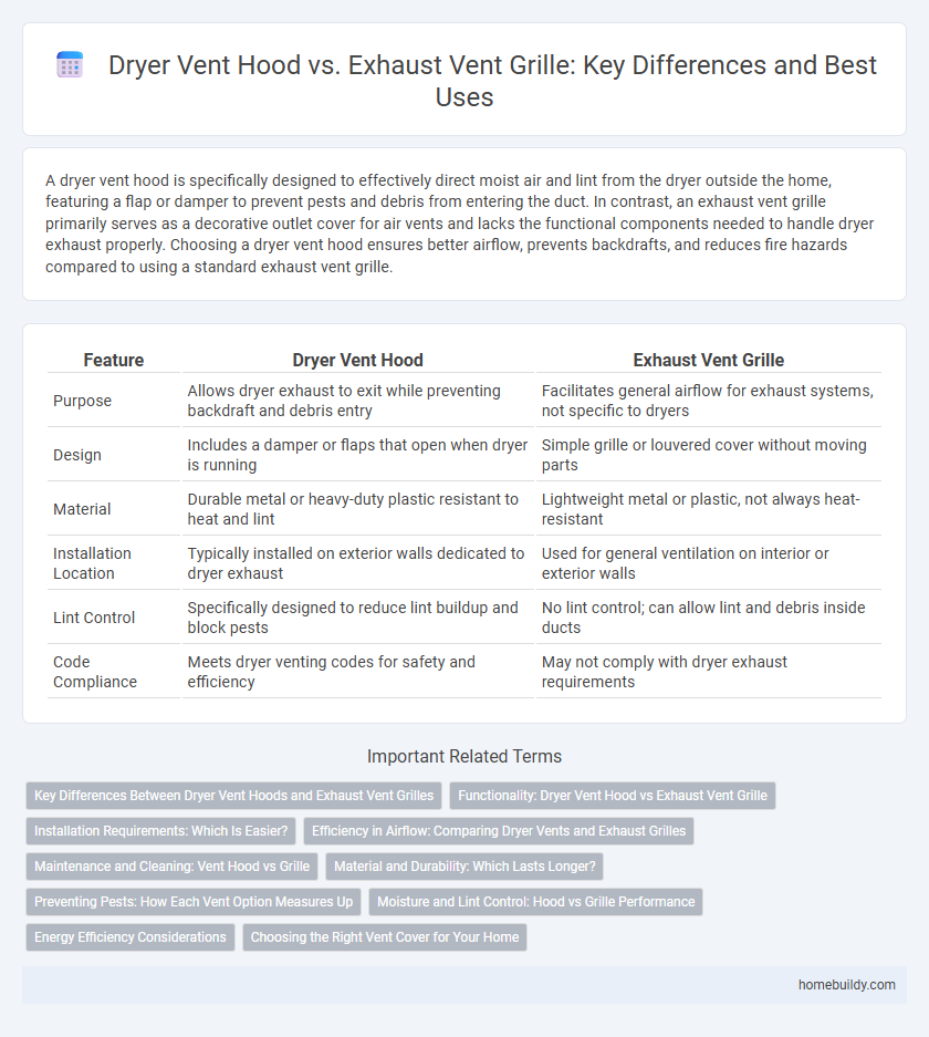 Dryer Vent Hood vs. Exhaust Vent Grille: Key Differences and Best Uses