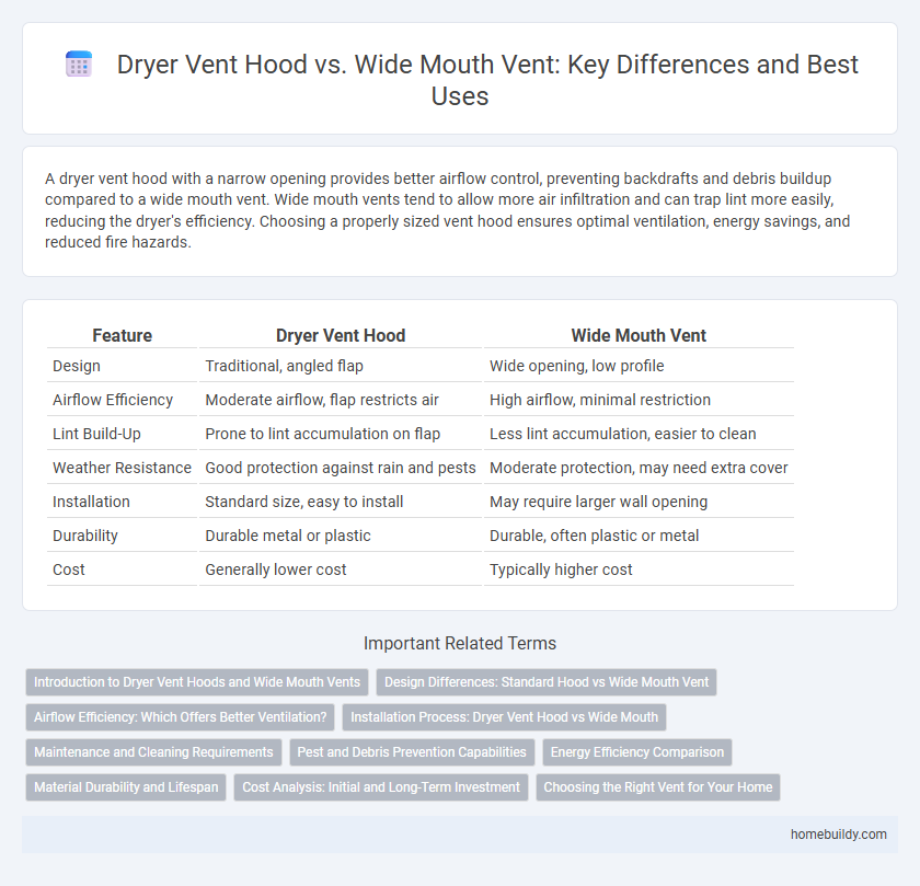 Dryer Vent Hood vs. Wide Mouth Vent: Key Differences and Best Uses