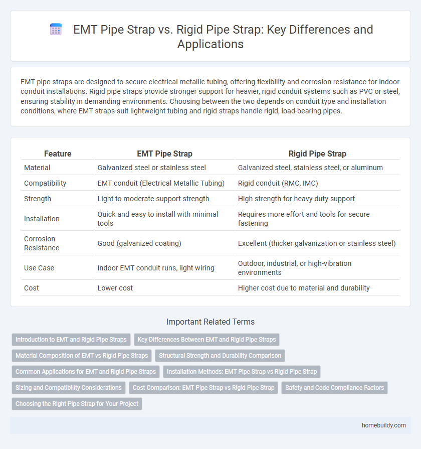 EMT Pipe Strap vs. Rigid Pipe Strap: Key Differences and Applications