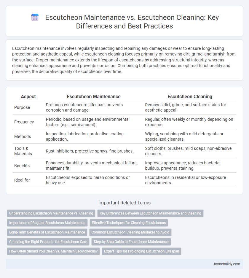 Escutcheon Maintenance vs. Escutcheon Cleaning: Key Differences and Best Practices