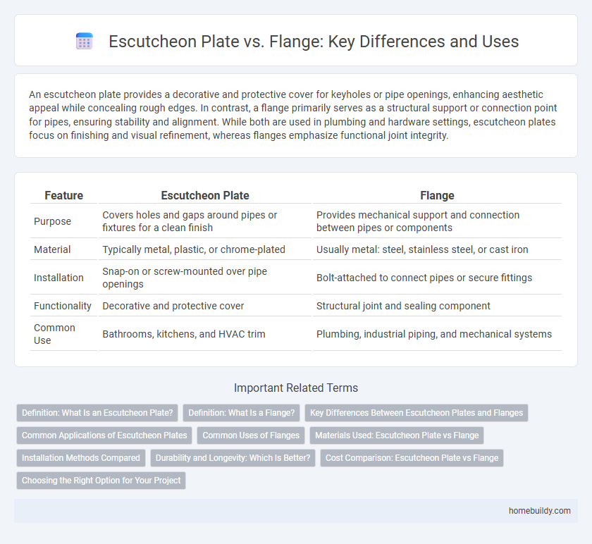 Escutcheon Plate vs. Flange: Key Differences and Uses