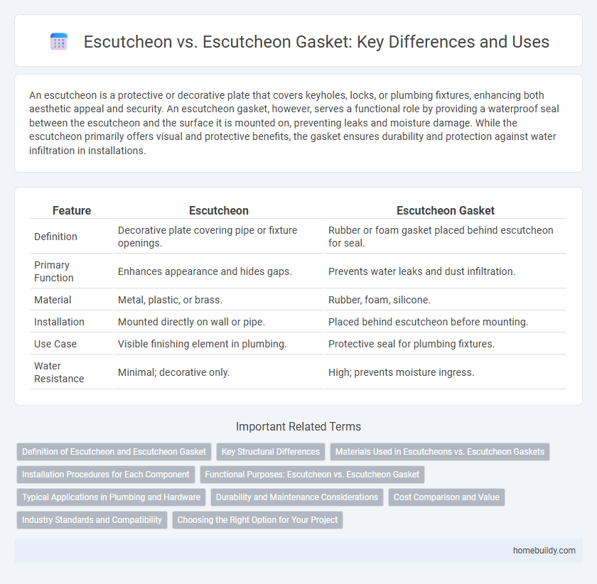 Escutcheon vs. Escutcheon Gasket: Key Differences and Uses