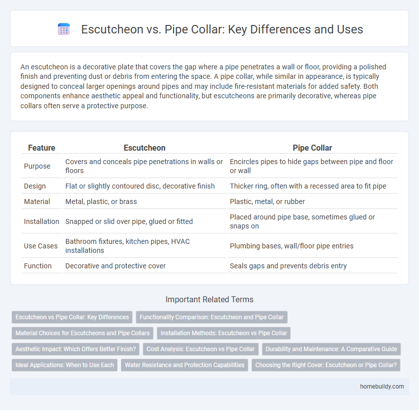 Escutcheon vs. Pipe Collar: Key Differences and Uses