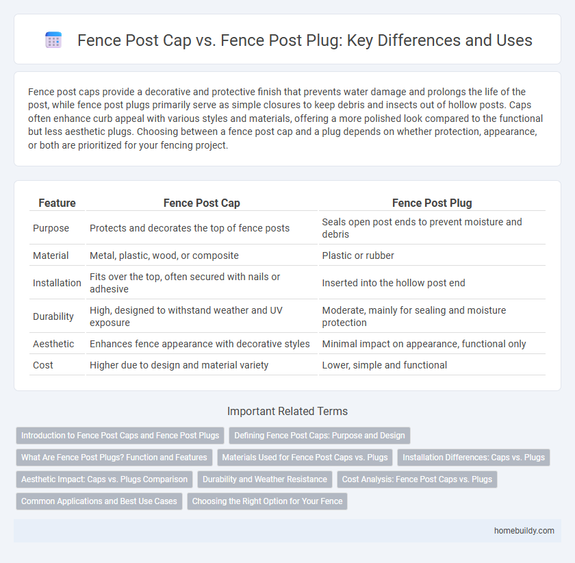 Fence Post Cap vs. Fence Post Plug: Key Differences and Uses