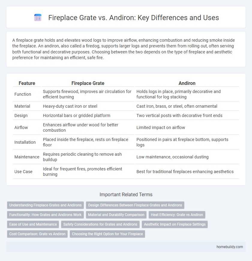 Fireplace Grate vs. Andiron: Key Differences and Uses