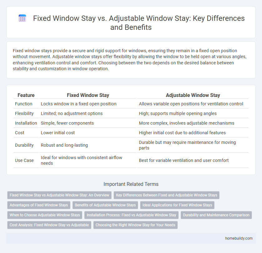 Fixed Window Stay vs. Adjustable Window Stay: Key Differences and Benefits