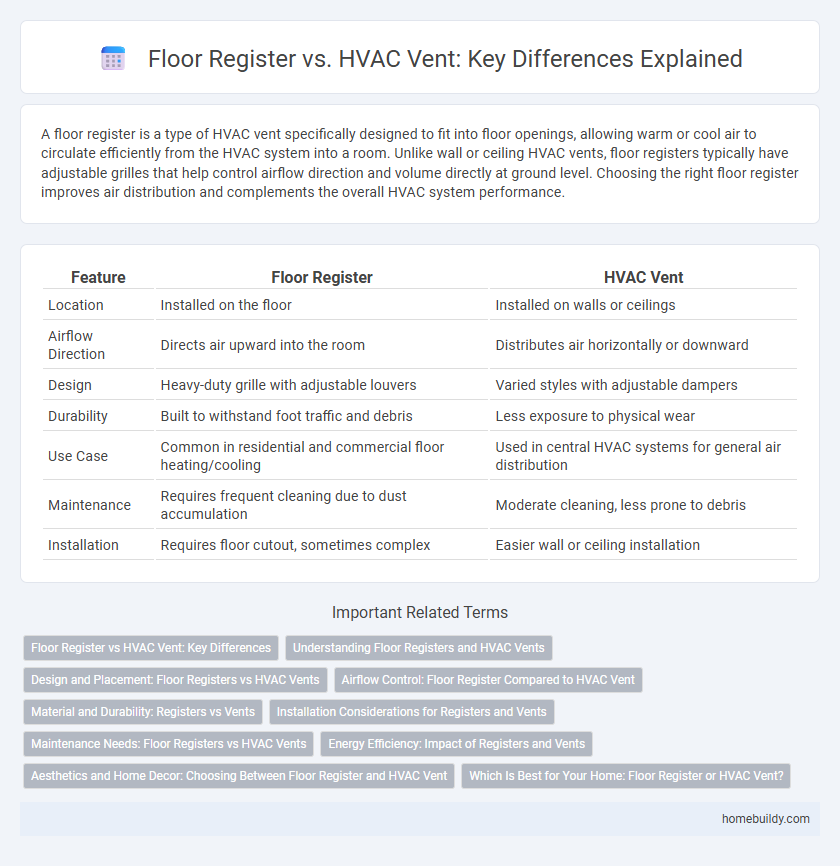 Floor Register vs. HVAC Vent: Key Differences Explained