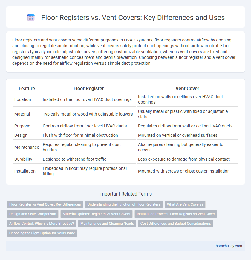 Floor Registers vs. Vent Covers: Key Differences and Uses