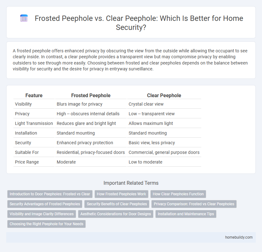 Frosted Peephole vs. Clear Peephole: Which Is Better for Home Security?