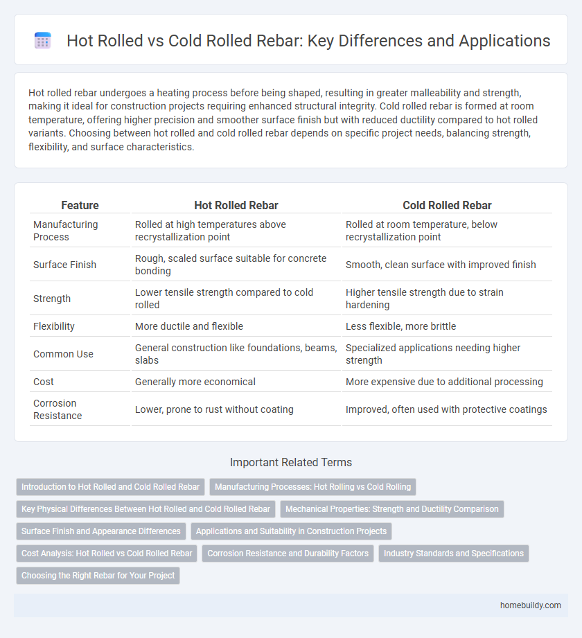 Hot Rolled vs Cold Rolled Rebar: Key Differences and Applications