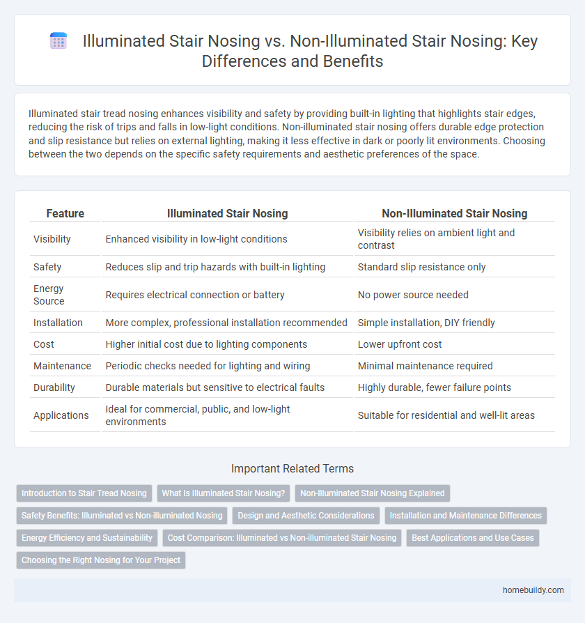 Illuminated Stair Nosing vs. Non-Illuminated Stair Nosing: Key Differences and Benefits