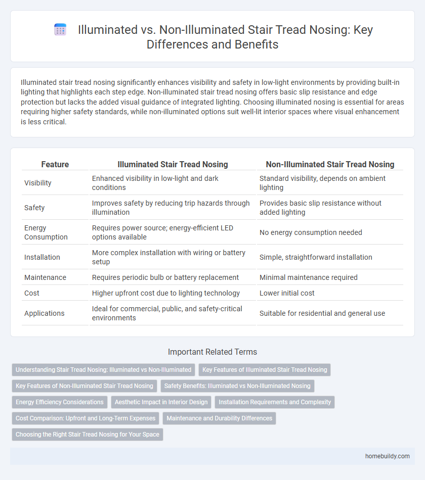 Illuminated vs. Non-Illuminated Stair Tread Nosing: Key Differences and Benefits