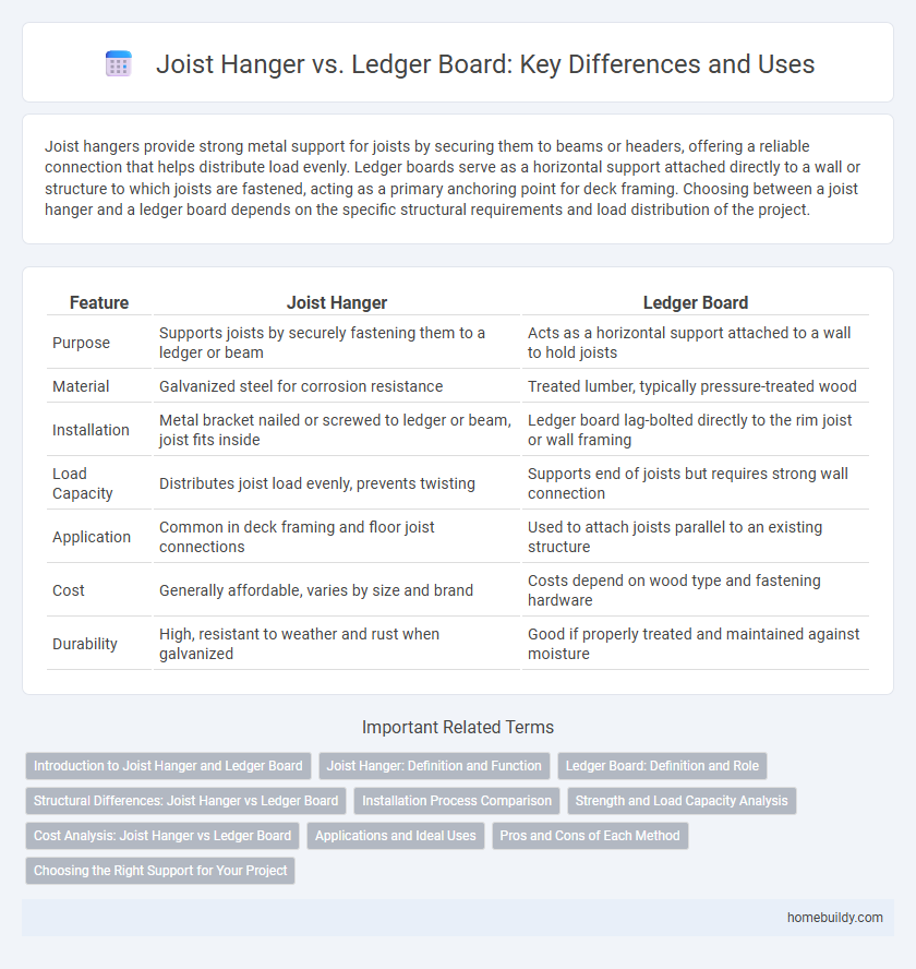 Joist Hanger vs. Ledger Board: Key Differences and Uses
