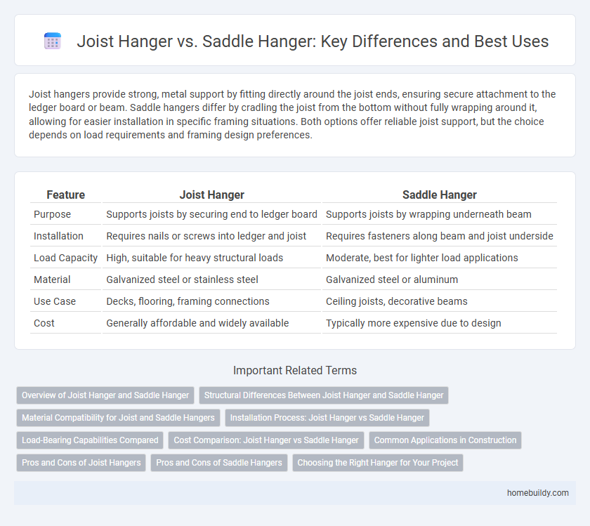 Joist Hanger vs. Saddle Hanger: Key Differences and Best Uses