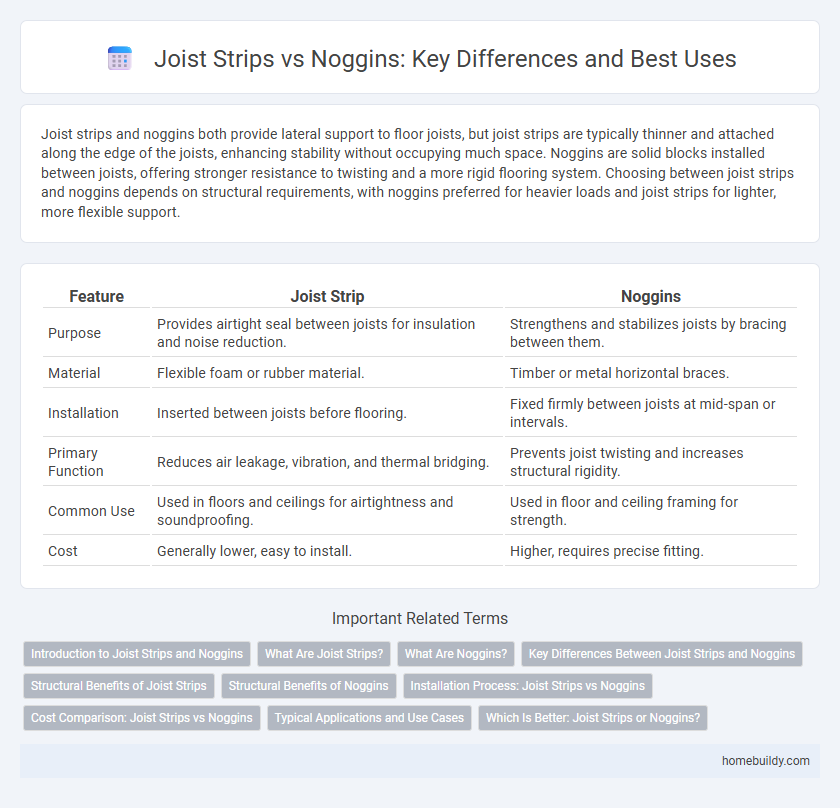 Joist Strips vs Noggins: Key Differences and Best Uses